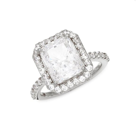 NWT Adriana Orsini 4 Carat Cubic zirconia Crystal Ring 7 - Picture 2 of 10